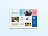 Spread from Barncancerfonden Annual Report 2022 - produced by Solberg