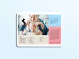 Spread from Barncancerfonden Annual Report 2022 - produced by Solberg