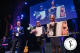 Representanter från Solberg på scen under Publishingpriset 2023