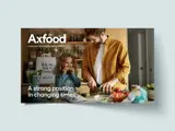 Cover from Axfood's annual and sustainability report 2023 - Produced by Solberg