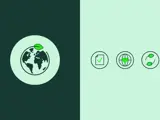 Closeup of icons from Pagero Annual Report 2021 – produced by Solberg