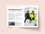 Uppslag från ICA Fastigheter Hållbarhetsredovisning 2023 – producerad av Solberg