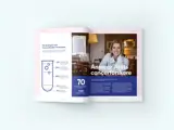 Uppslag från Cancerfonden Årsberättelse 2021 – producerad av Solberg