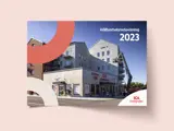 Omslaget från ICA Fastigheter Hållbarhetsredovisning 2023 – producerad av Solberg
